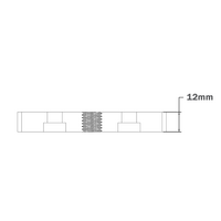 32-4590M12S-1 MODULAR SOLUTIONS FOOT & CASTER CONNECTING PLATE<br>45MM X 90MM, M12 HOLE W/HARDWARE